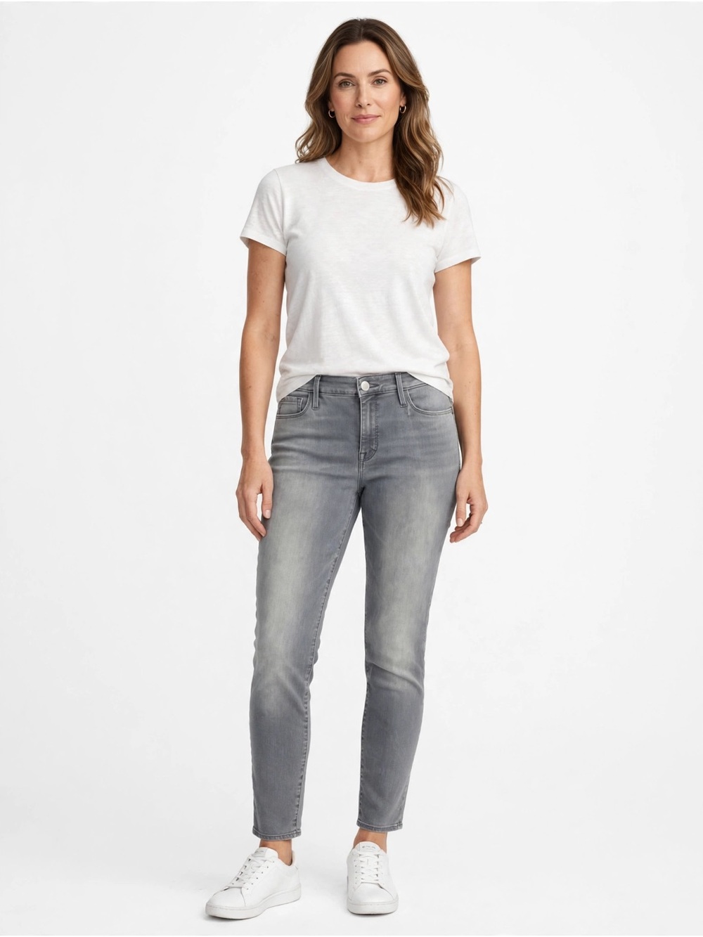 Athleta Jeans Womens 10 Gray Denim Pants Skinny Sculptek Stretch 34x28 Sculpting